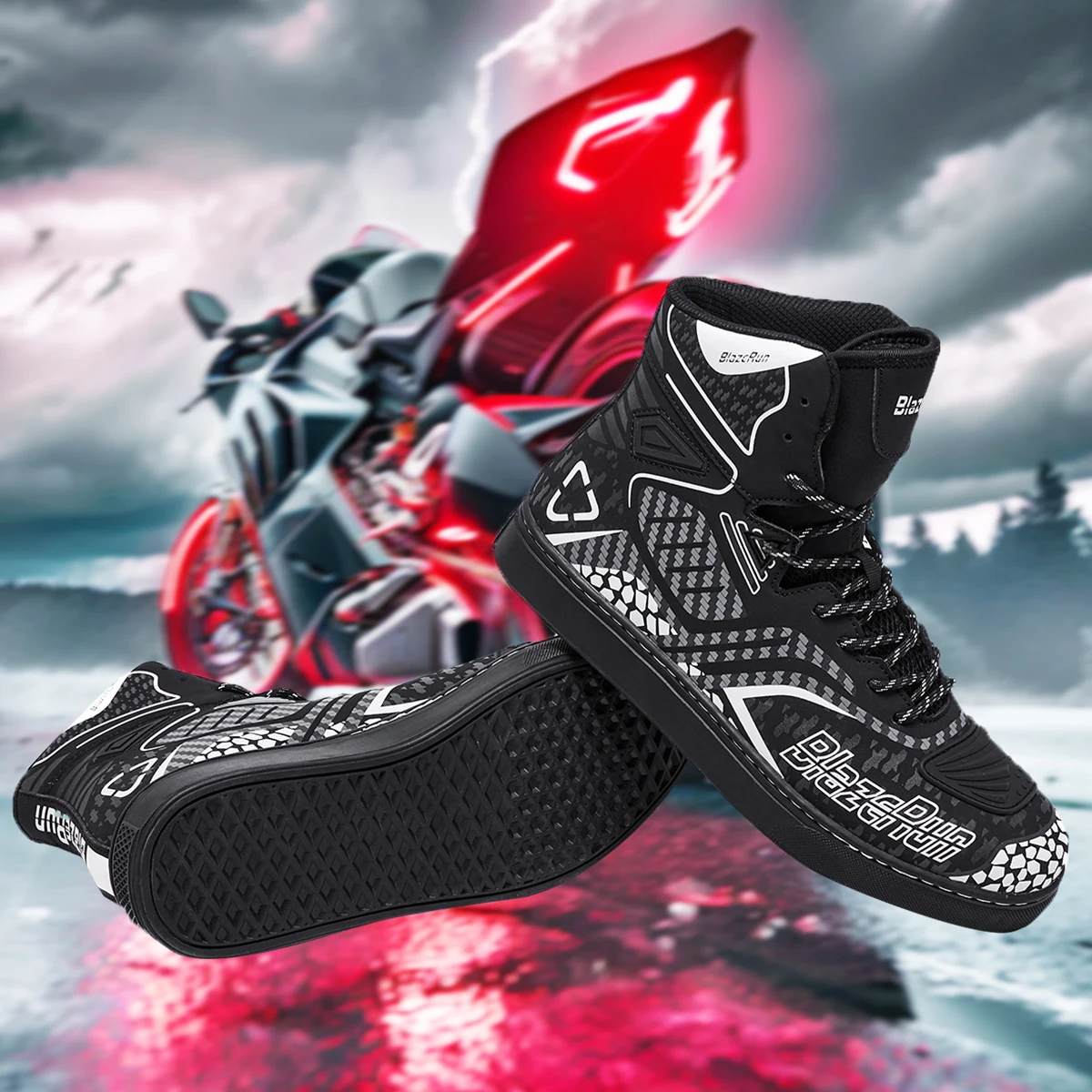 Новые мотоциклетные ботинки, мужские кожаные дышащие противоскользящие износостойкие ботинки для гонщиков, обувь до щиколотки для гонок на мотоциклах