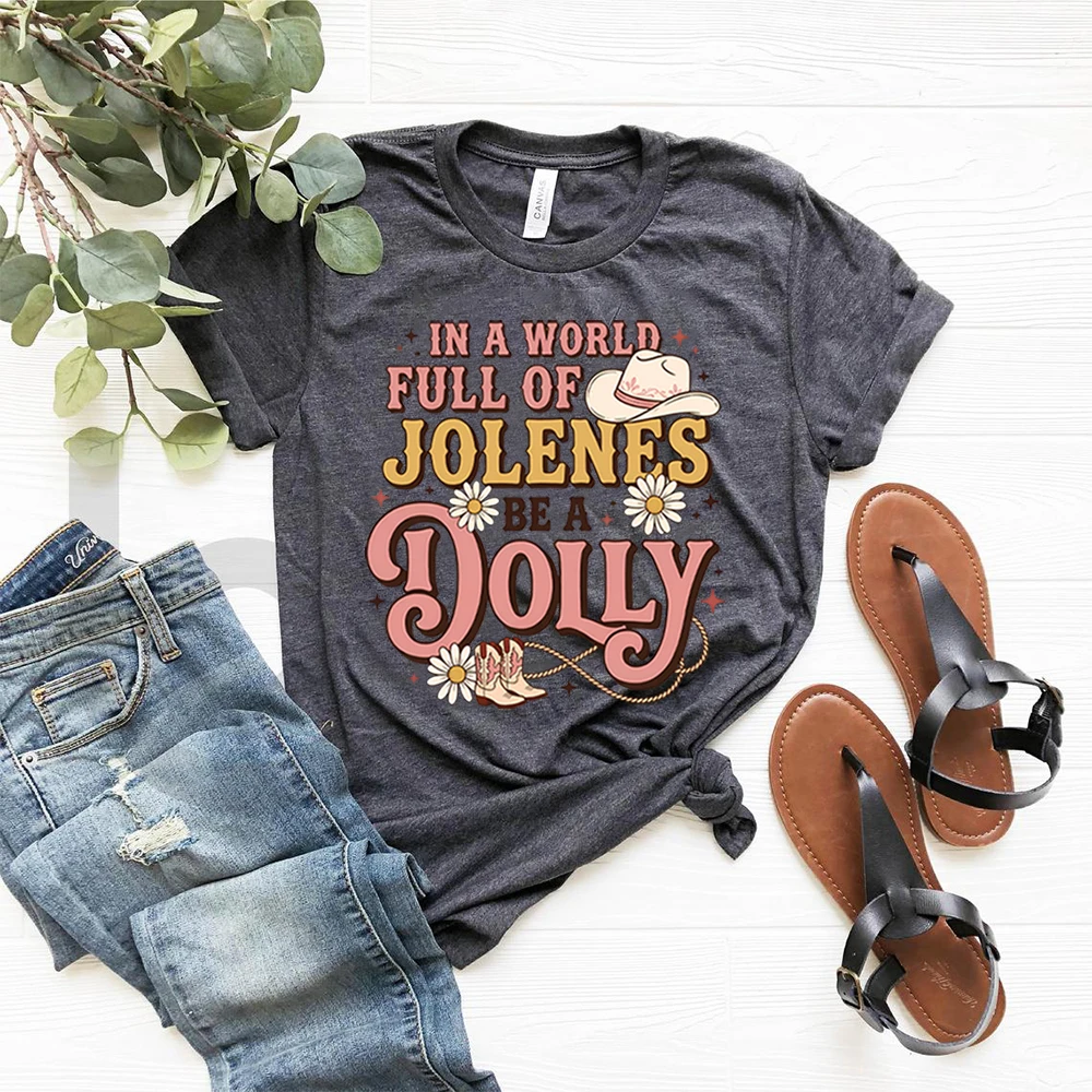 Floral Cowgirl Shirt T Dolly RIP T-shirt Vintage Country Music Tee Men Women Short Sleeve Shirt Western Cowboy Tshirt Fans Gift