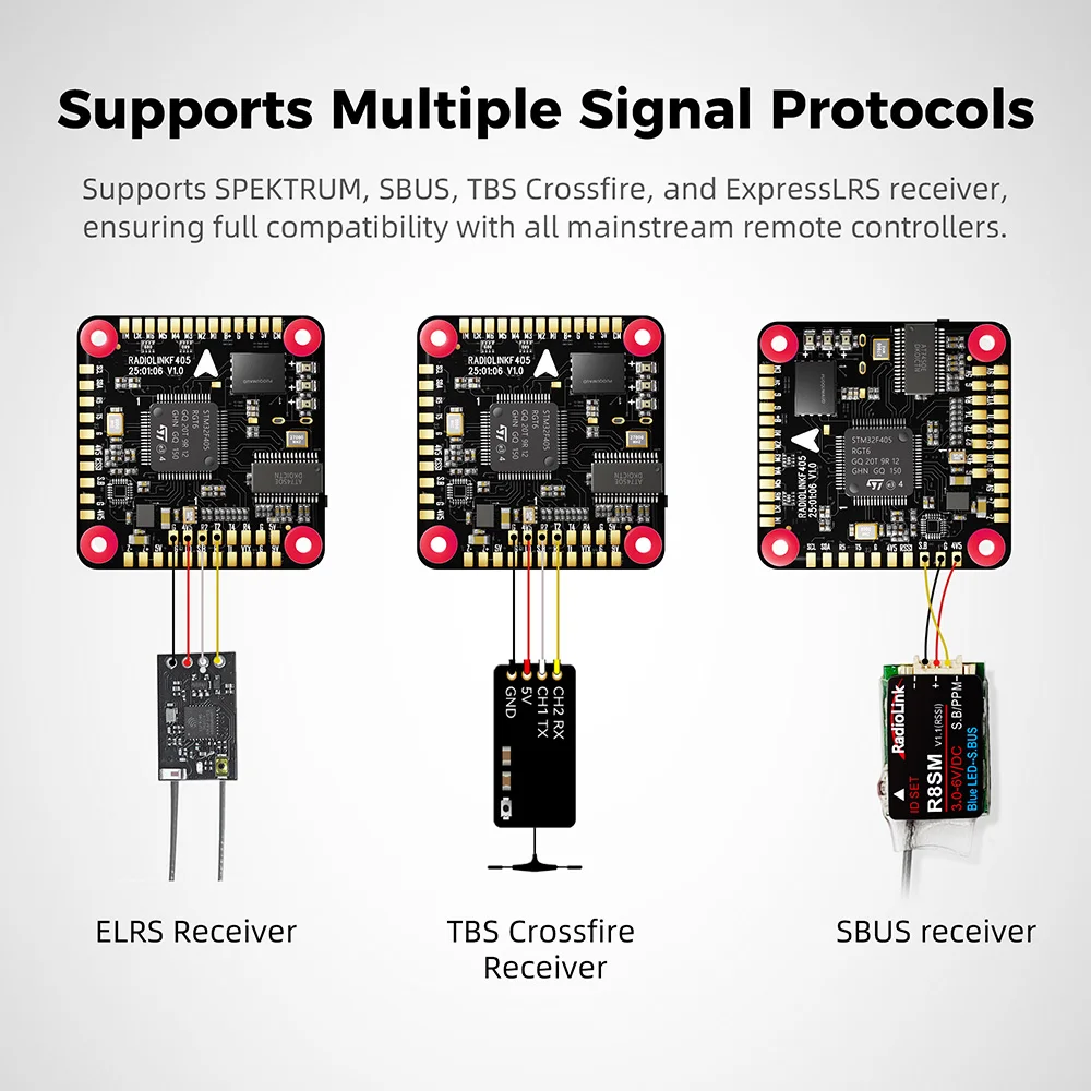 Radiolink F405 Flight Stack F405 FC 55A ESC 3-6S 30.5x30.5mm BMI270 الدوران لطائرة بدون طيار FPV