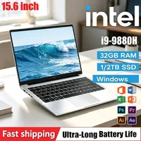 Laptop Intel Core I9 Ultra Slim Gaming Laptop New 15.6" i9-9880H 32GB RAM 2TB SSD 1920*1080 Office Study Home Use