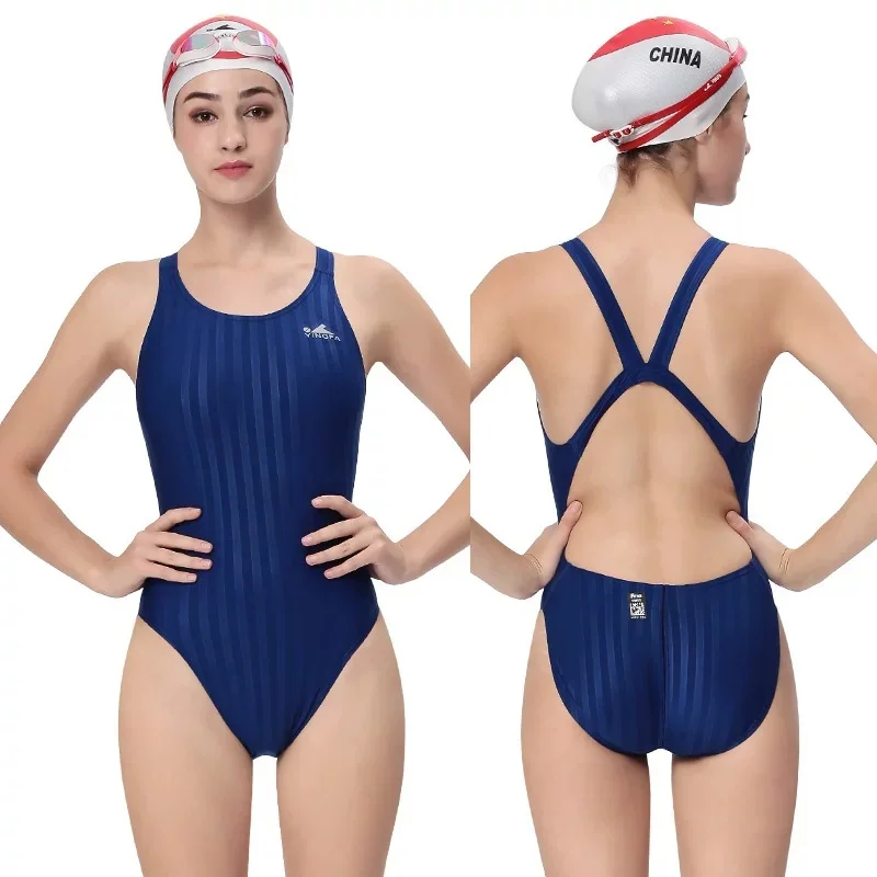 High Quality Women's Competitive Racing Swimsuit FINA Approved Professional Waterproof Chlorine Resistant One Piece Swimwear