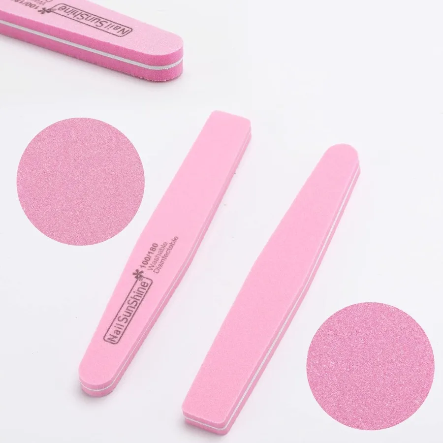 35 Count 100 180 Grit Nail Files and Buffers Set with Double Sided Emery Boards and Washable Buffing Blocks for Natural Nails a
