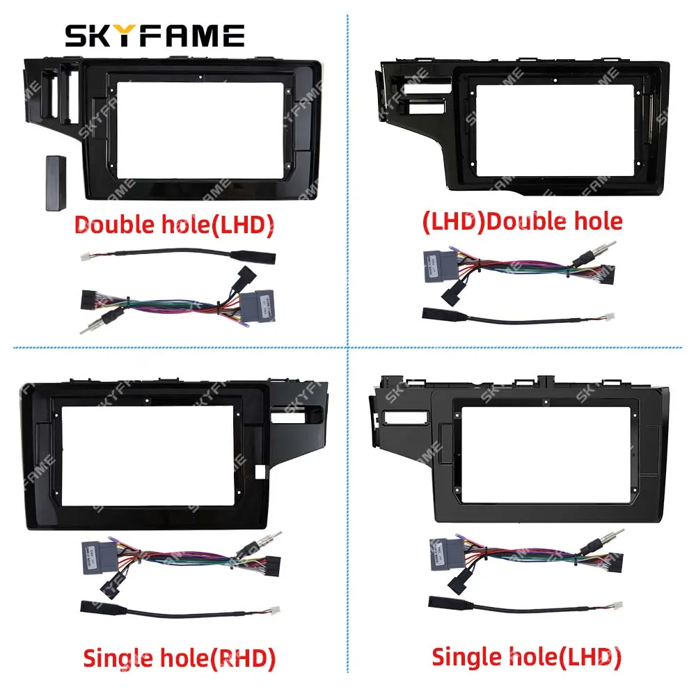 SKYFAME Car Frame Fascia Adapter Decoder Android Radio Dash Fitting Panel Kit For Honda Fit Jazz City