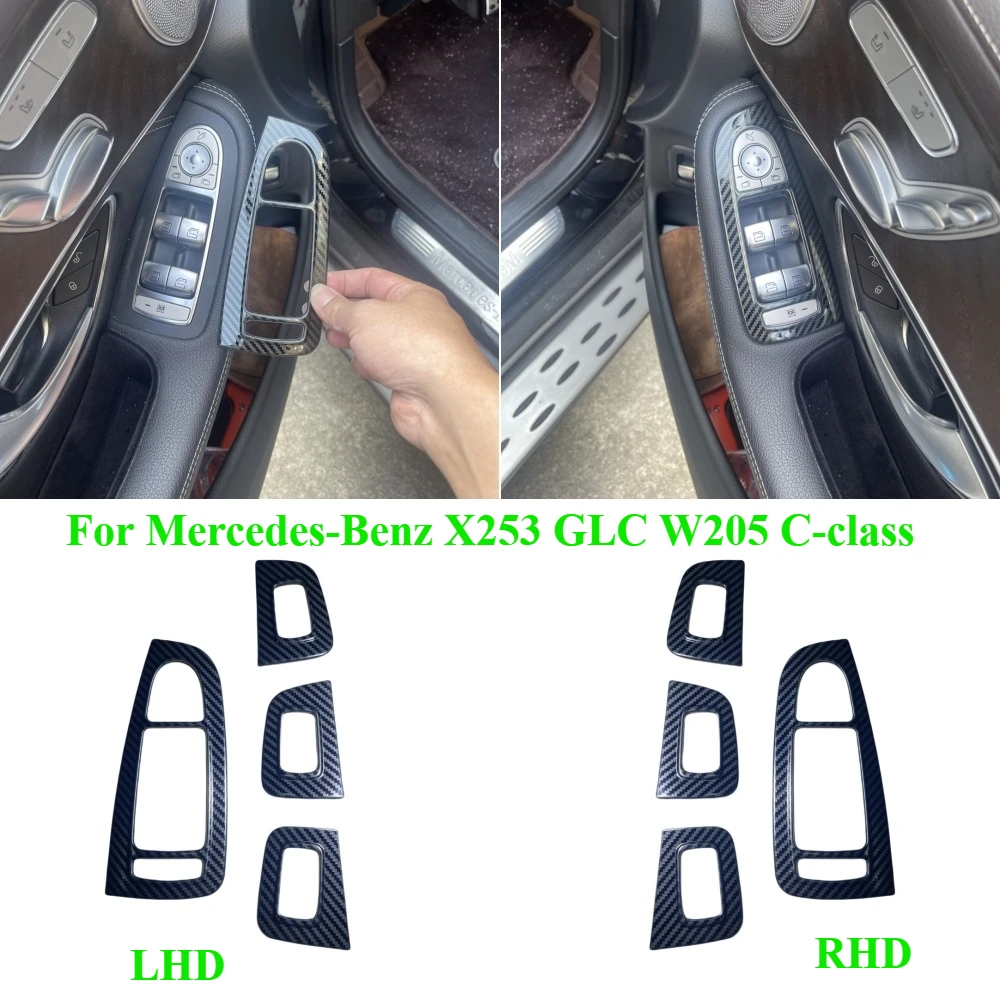 LHD/RHD For Mercedes-Benz X253 GLC W205 C-class  interior modified door lifting window switch panel trim