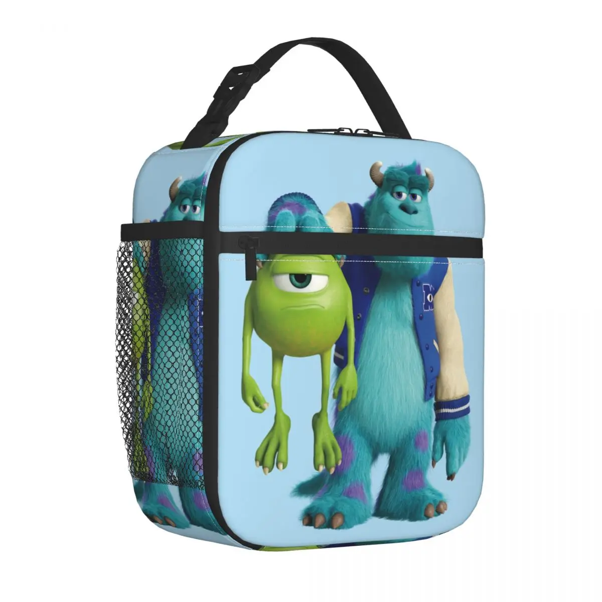 Monsters Inc. Sulley Holding Mike Insulated Lunch Bags Cooler Lunch Container High Capacity Lunch Box Tote Food Storage Bags