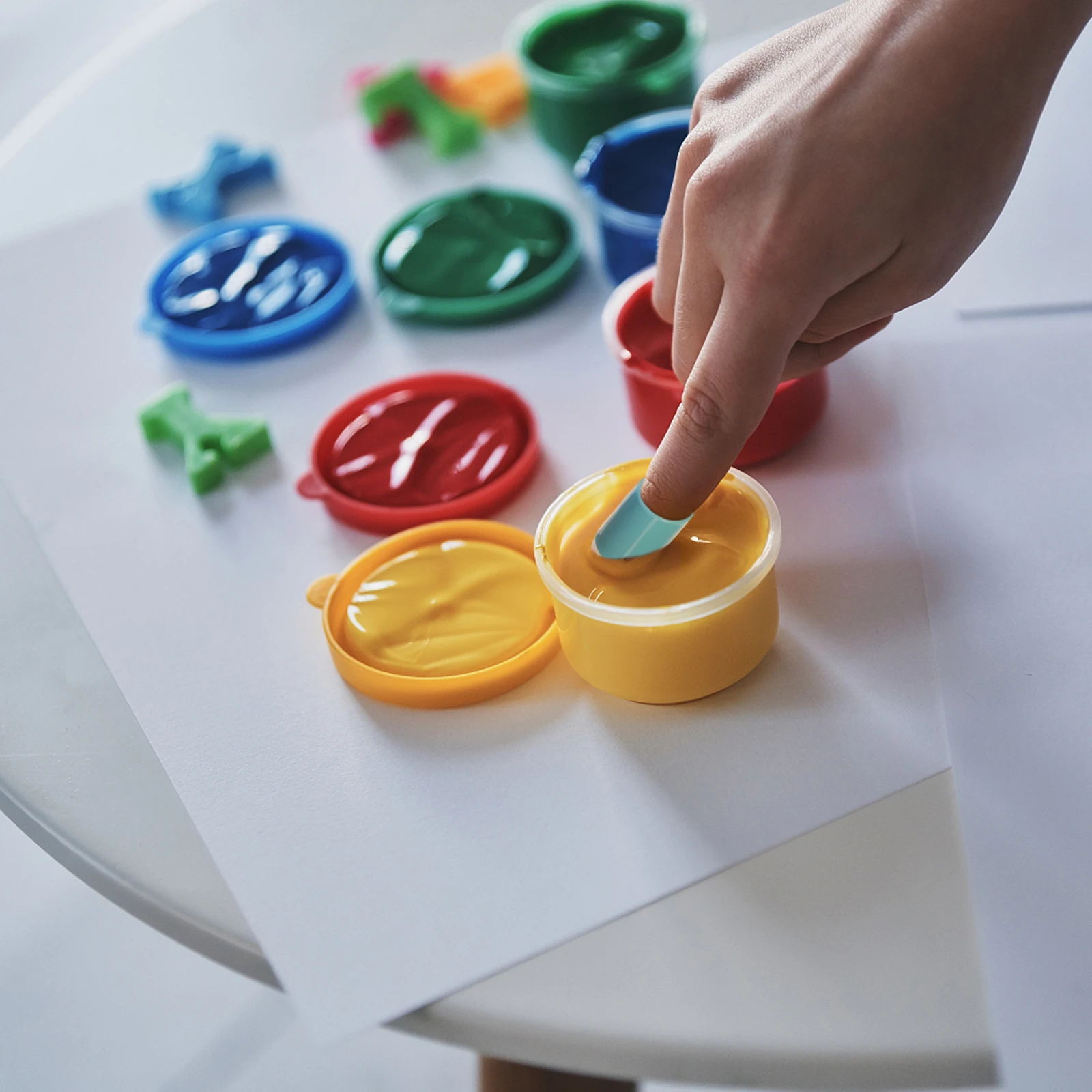 

40pcs Finger Painting Tools Kids Creative Drawing Covers Safe Non-Toxic Play Educational Toy for Children Art Activity Party