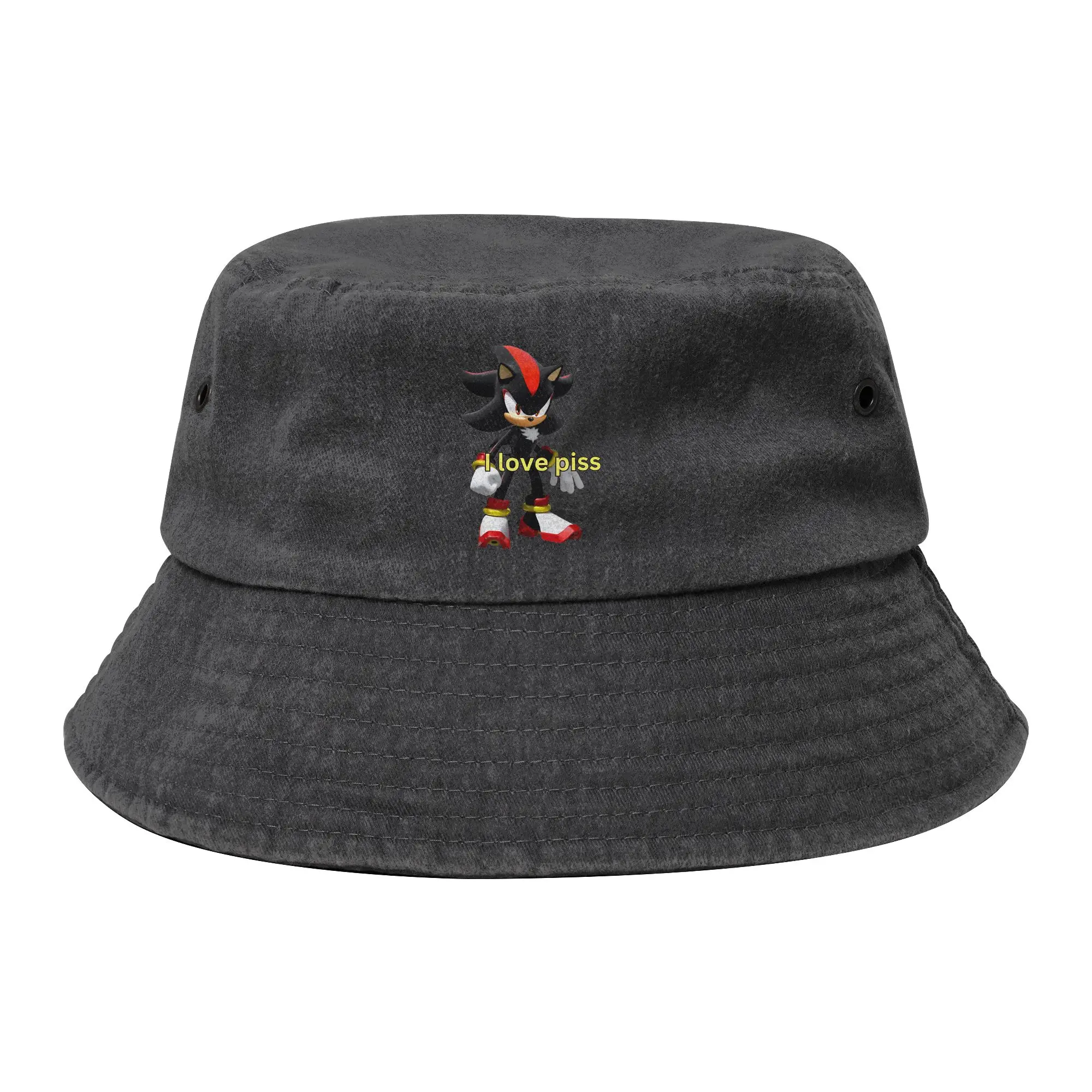Hedgehog Shadow Bucket Hat for Teen Beach  Distressed Washed Sun Hats UV Protection for Camping Fisherman Caps