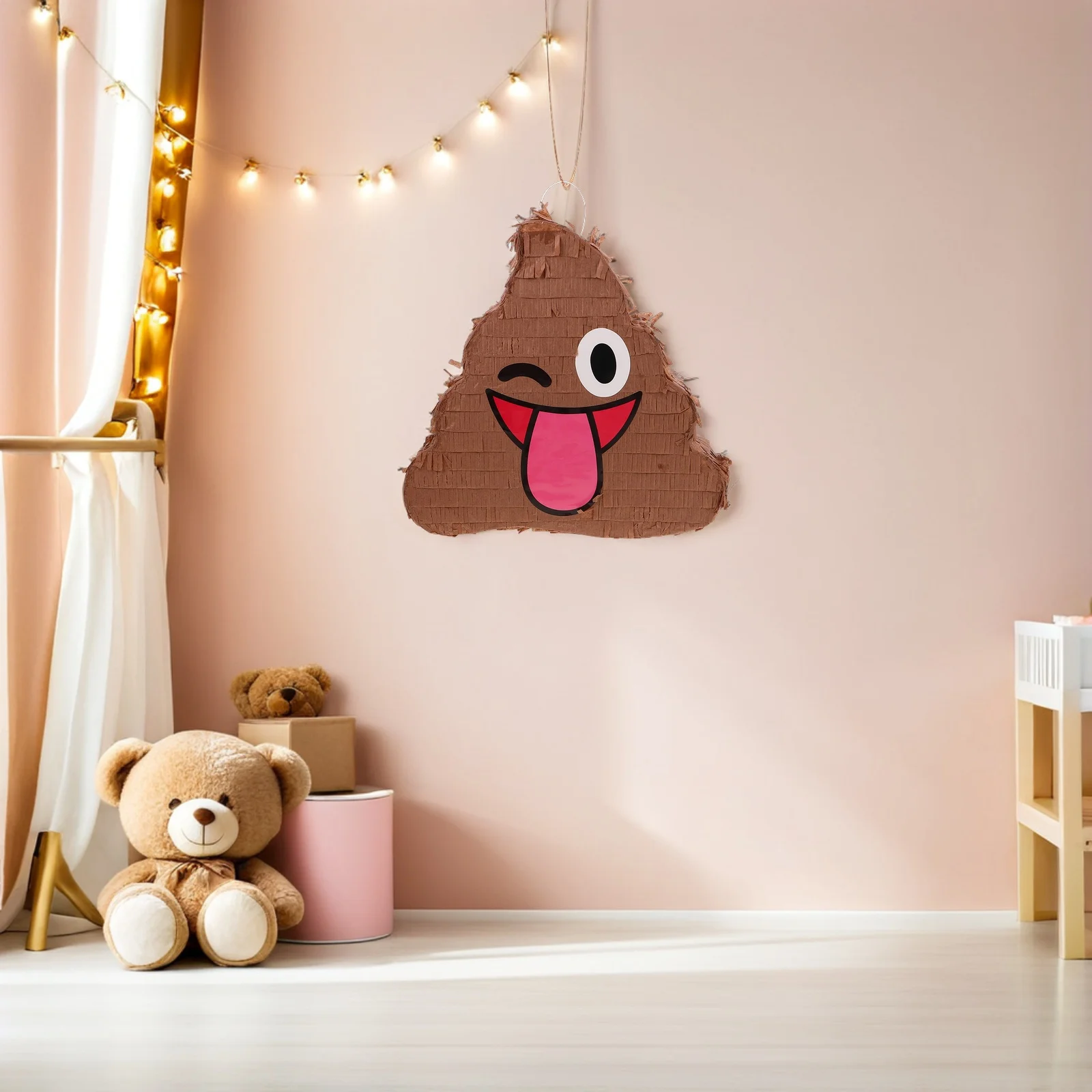 1 Set Paket Pinata Kotoran Lucu Emoticon Piñata Dengan Penutup Mata Konfeti Untuk Dekorasi Pesta Ulang Tahun Permainan Fiestas Kotoran