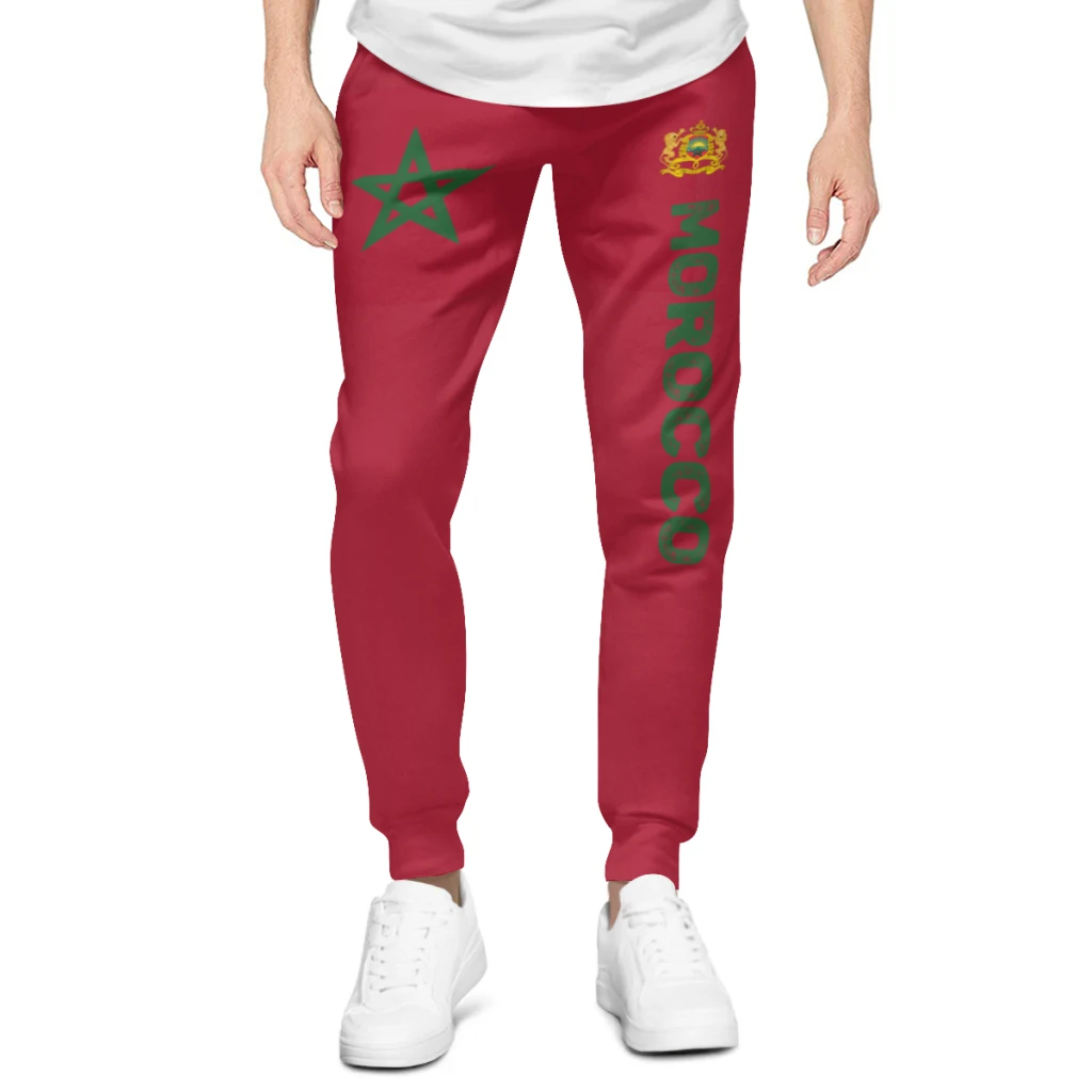 2025 Morocco Flag Mens Sweatpants with Pockets Joggers for Men Sports Casual Sweat Pants With Drawstring