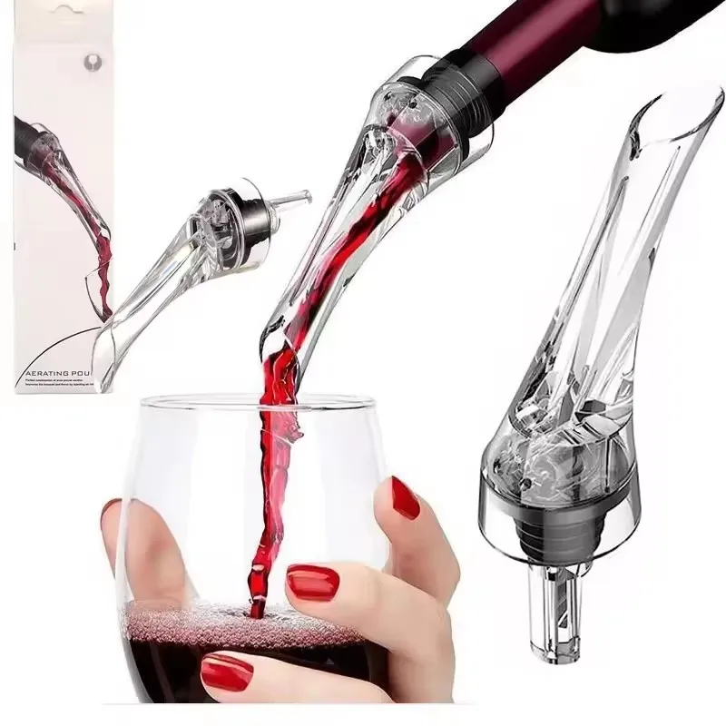 

Professional Magic Red Wine Decanter Pourer with Filter Stand Quick Air Aerator Dispenser for Home Dining Bar Essential Set