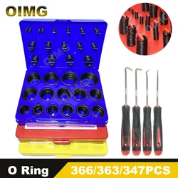 Rubber O-Ring Assortment Kit Wear-resistant High-temperature Resistant NBR O Ring Gasket for Excavator Forklift Crane Car Repair