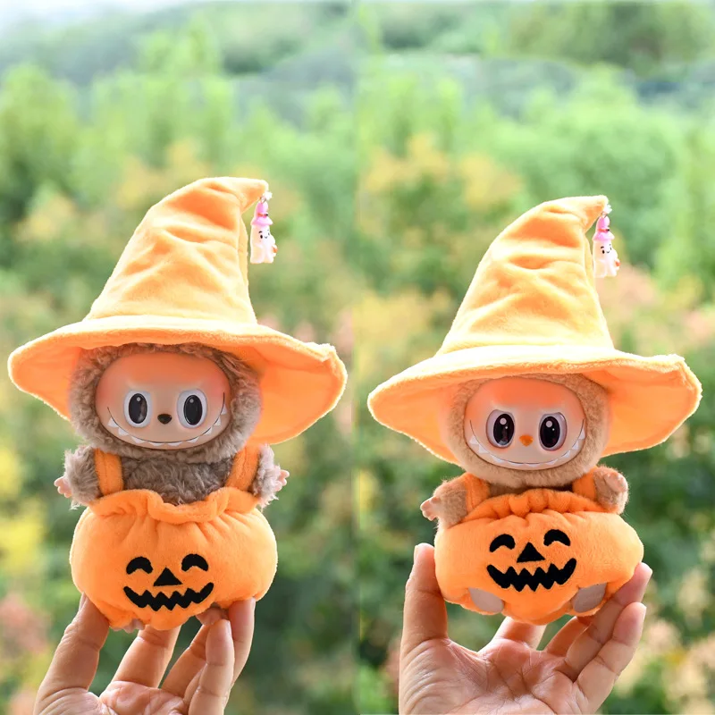 

17cm Plush Doll Clothing Set Plush Cartoon Accessories Lab Puppet Like Sitting Party V1 V2 Halloween Pumpkin Set Costume Girl