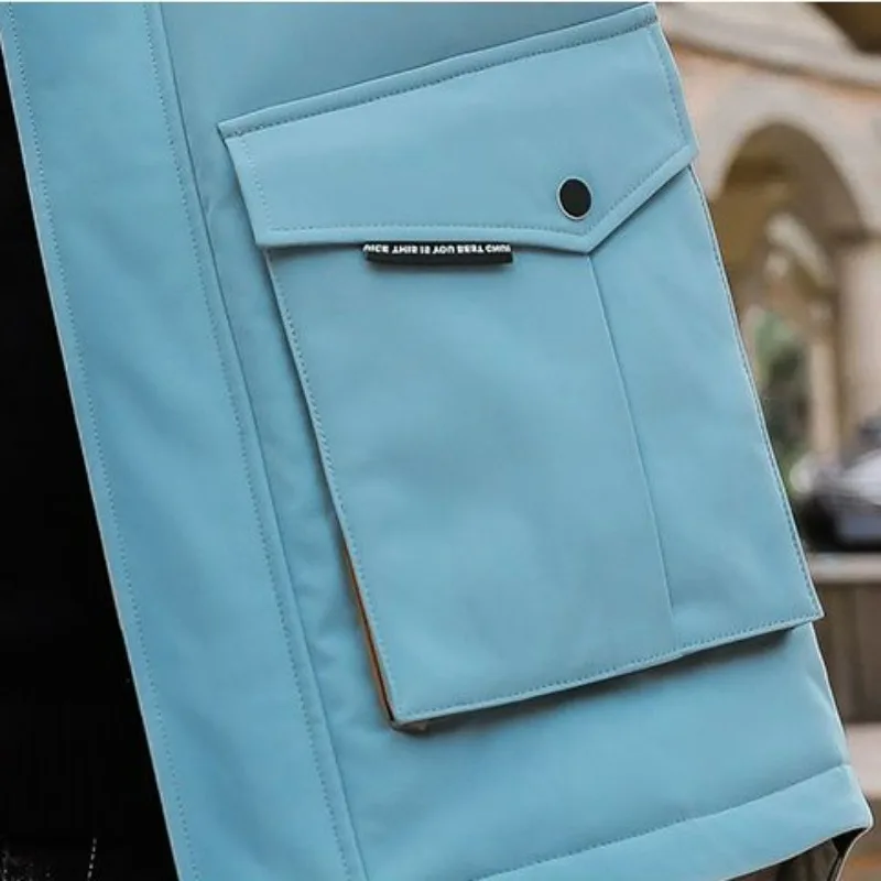 Winter Thick Coat Men Cotton-Padded Coat 2023 New Fashion Youth Parka Cotton-Padded Jacket Winter Fashion Brand Hooded Jacket