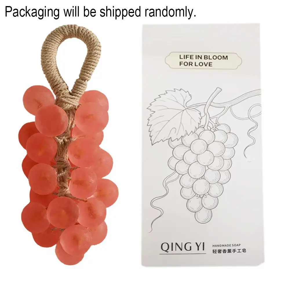 

Handmade Soap Bar Crystal Grape Bunches Washing Bathing& Cleaning Long-lasting Fragrance Household Scented Soap Box Set