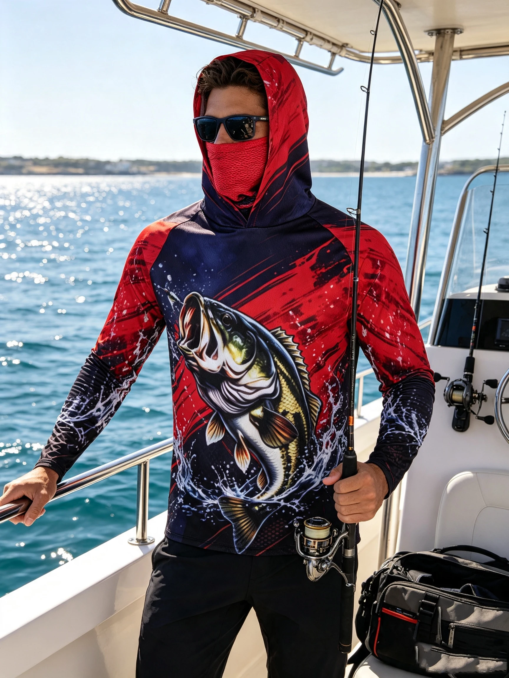 قميص صيد رجالي بأكمام طويلة وغ - مراجعة Rash Guard Long Sleeve وسعره