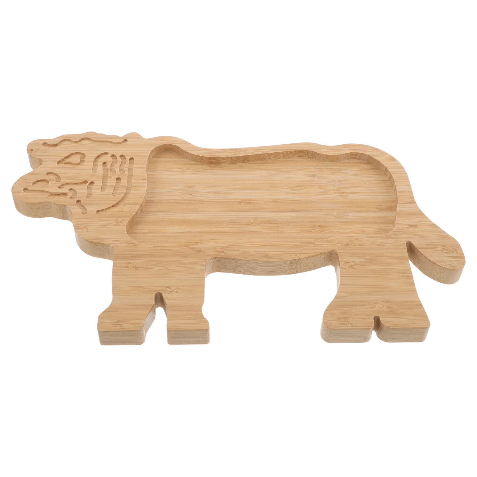 

Bamboo Cow Shaped Serving Tray Sacred Indian Design Handcrafted Bamboo Food Tray Appetizers Platter Cheese Board Decorative