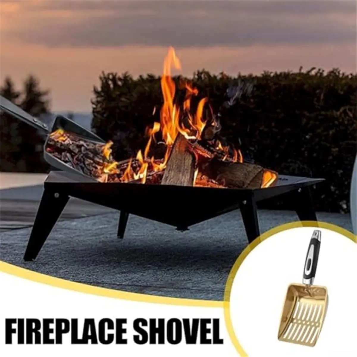2026 New Efficient Fireplace Removal Tool - Hollow-Out Sifter Shovel for Coal Separation, Fit for Wood Burners Fire Pits BBQ
