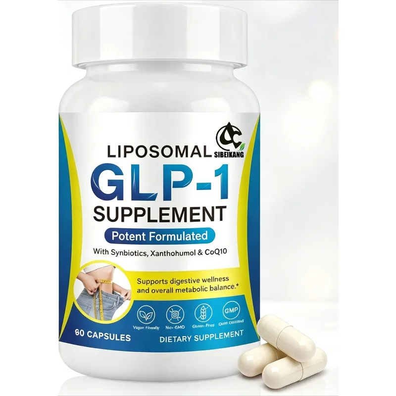 Suplemento GLP-1, que contiene sinbióticos, ácido húmico y coenzima Q10, para el apoyo de la salud intestinal y metabólica - 60 cápsulas
