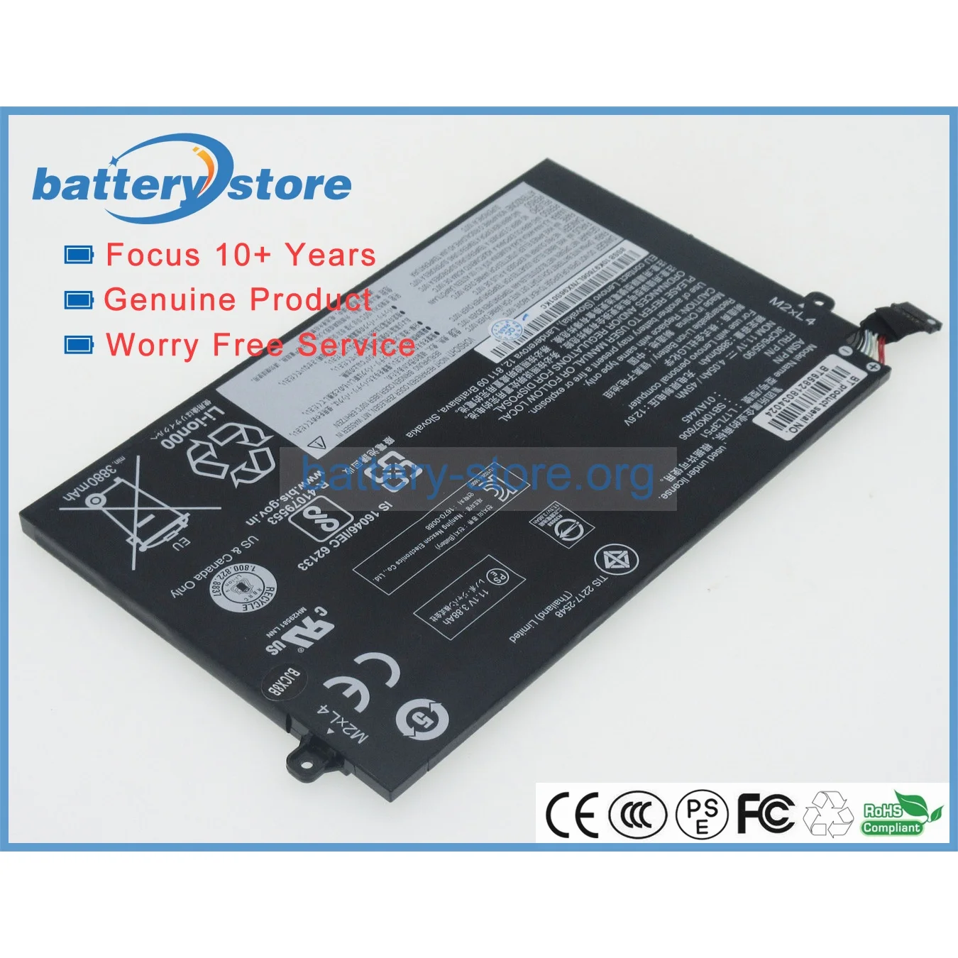 Genuine laptop batteries for L17M3P51,L17C3P51,01AV446,01AV448,01AV447,SB10K97607,SB10K97608,SB10K97609,5B10W13889,SB10T83131