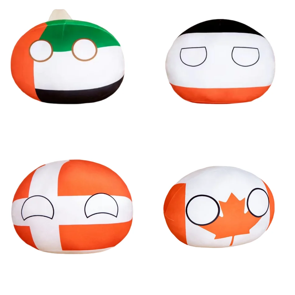 30Cm Countryballs Plush Toys Pendant Russian Country Ball Spain Netherlands Soviet Union United States UK Throw Pillow