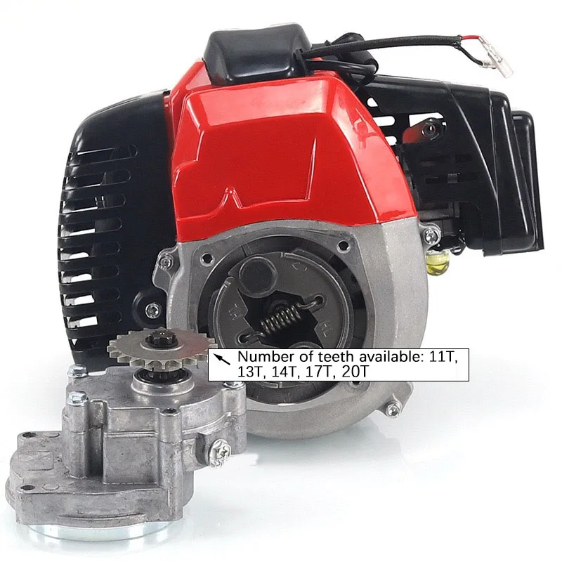 

Two-Stroke Electric Start Gasoline Scooter Engine Assembly/44-5 Lawn Mower Chain Saw Matching Fuel Tank Set