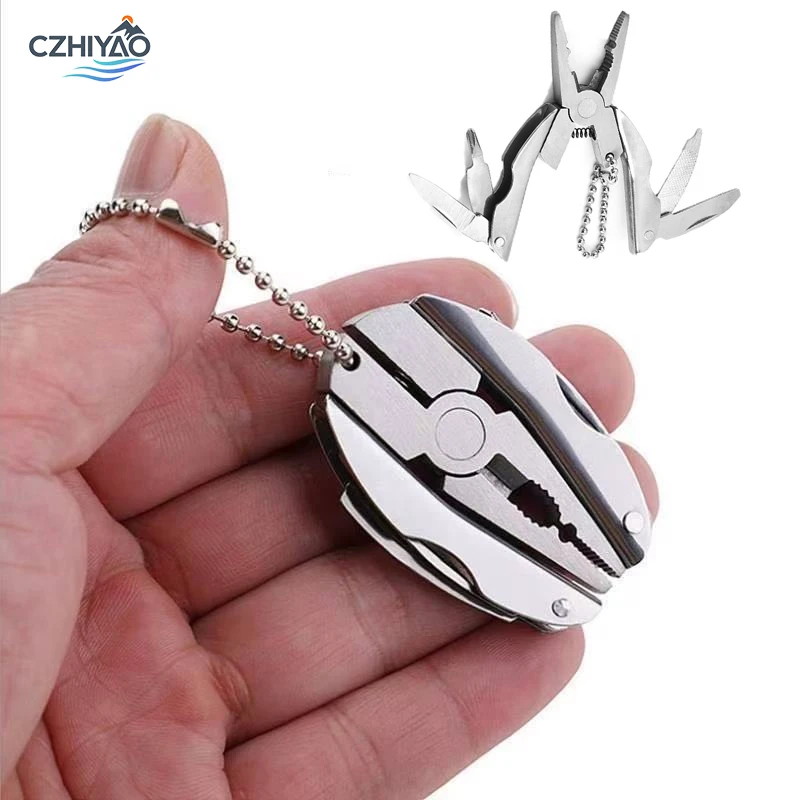 

CZHIYAO 7-in-1 Multifunctional Pliers with Screwdriver Nail File Exposed Small Knife Camping Backpack for Survival Gift for Men
