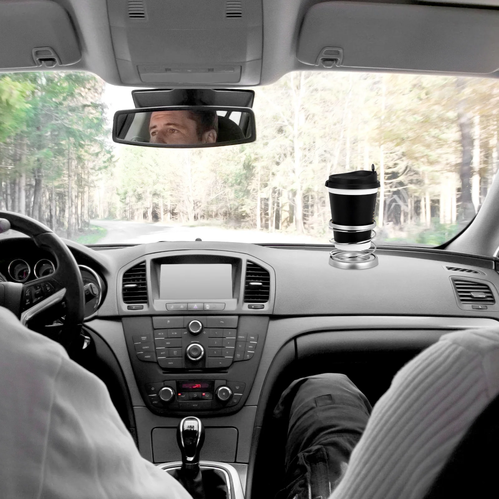 

Car Drink Holder Foldable Steel Wire Spring Cup Holder For Water Bottles Phones Keys Cigarettes Car Organizer Accessory