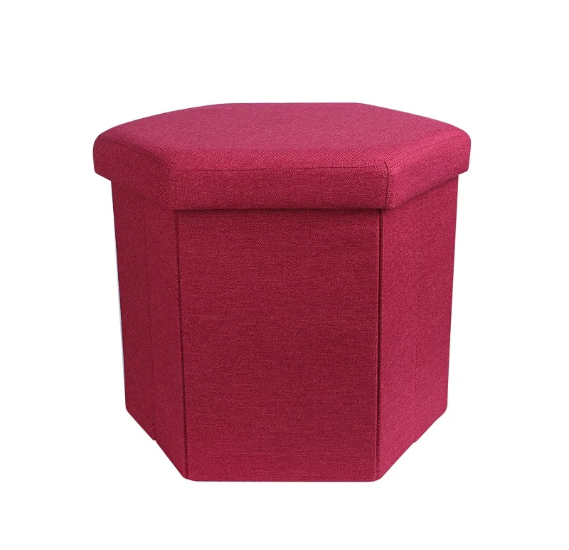 Modern Foldable Eco Friendly Durable Linen Storage Stool Box Home Furniture Living Room Bedroom