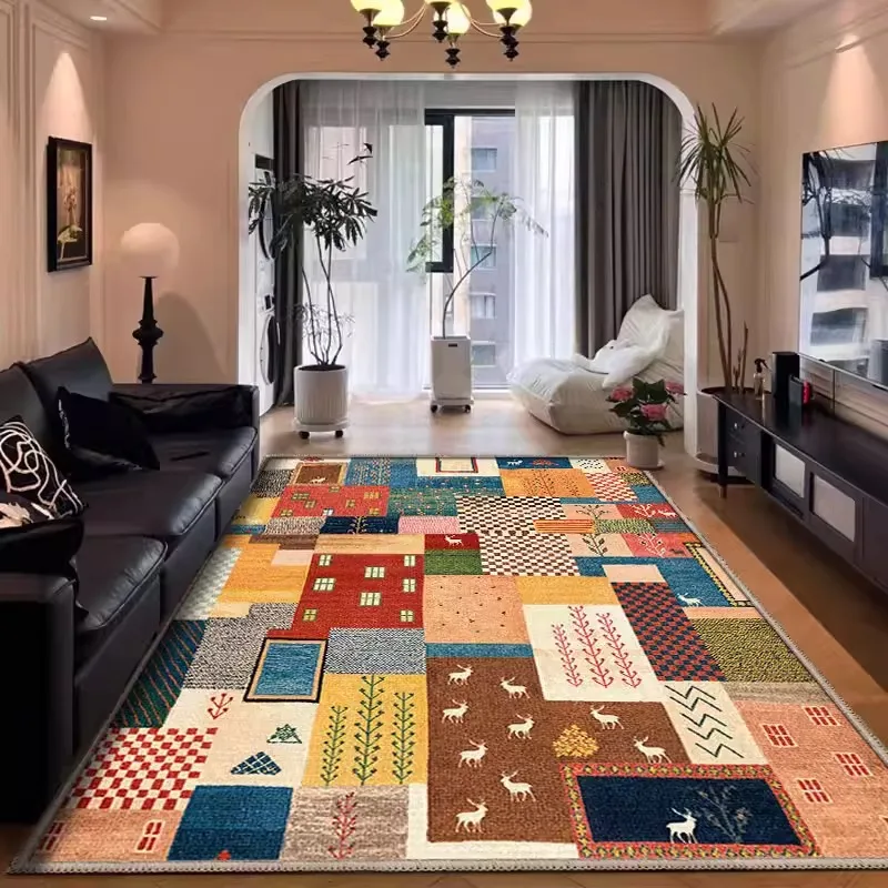 Advanced Light Luxury Dopamine Living Room Carpet Home Decor Sofa Coffee Table Non Slip Floor Mat Easy Clean Bedroom Bedside Rug
