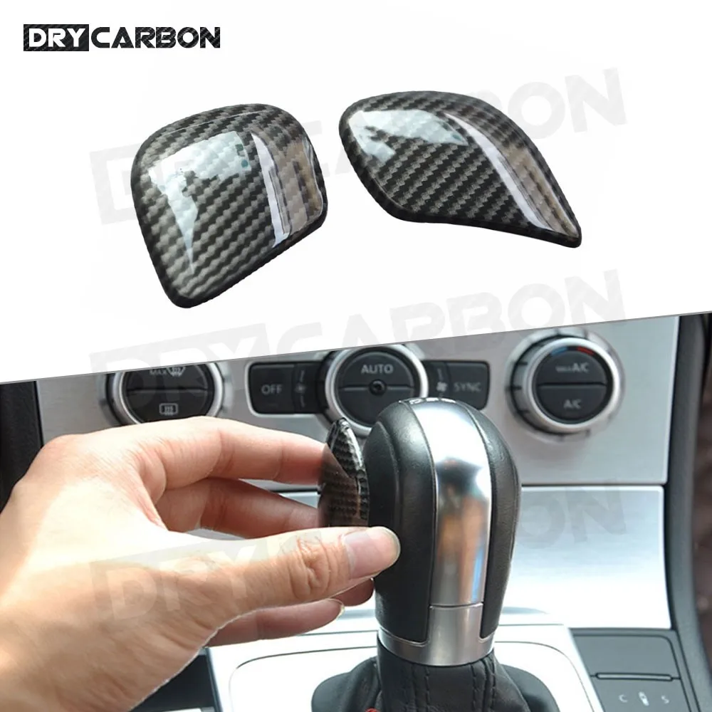 

For Volkswagen VW Golf Polo Beetle Passat CC Scirocco Lavida LHD Gear Shift Knob Head Trim Cover Plate Car Carbon Look Stickers