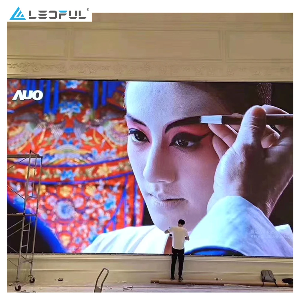 Pequeno passo de pixel led p1.56 p2 p3 display 4k hd tela de tv led interna de alta resolução parede de vídeo telas led smd