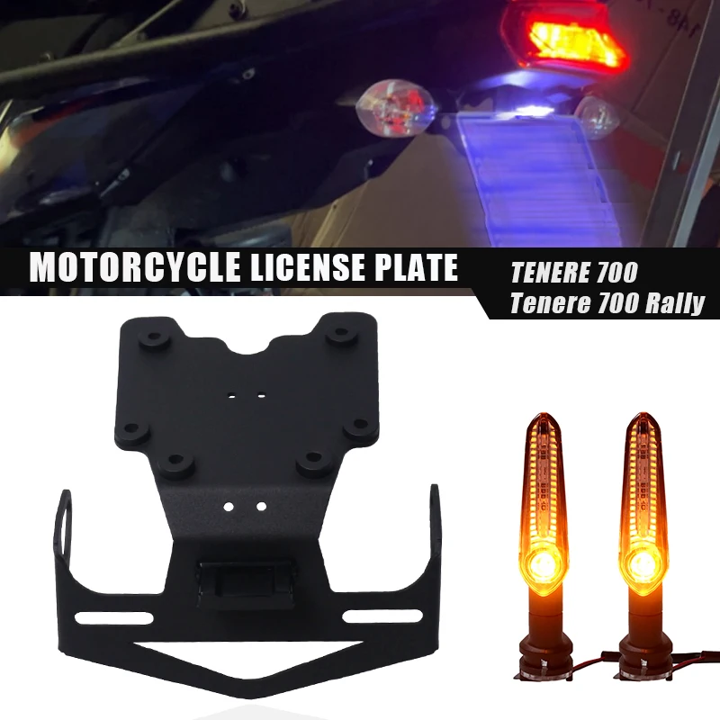 

Motorcycle Rear License Plate Holder Bracket with Light Tail Tidy Fender Eliminator For Yamaha Tenere 700 XT700Z Tenere700 2019-