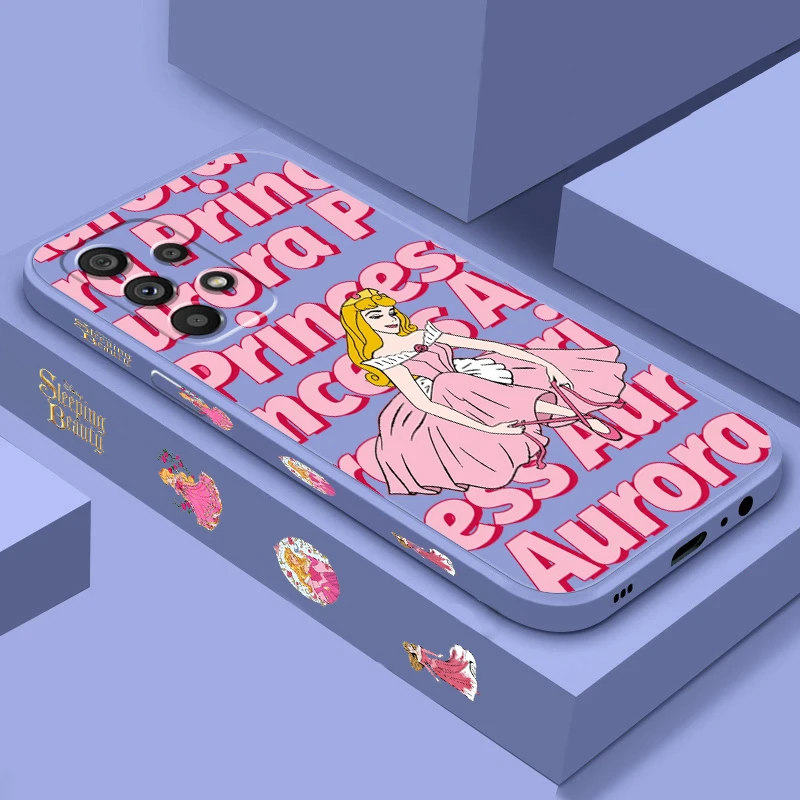 

Sleeping Beauty Disney Cartoon Liquid Left Rope For Samsung A53 A52 A33 A32 A51 A71 A21S A13 A73 A55 A72 A23 A35 A05 5G Back