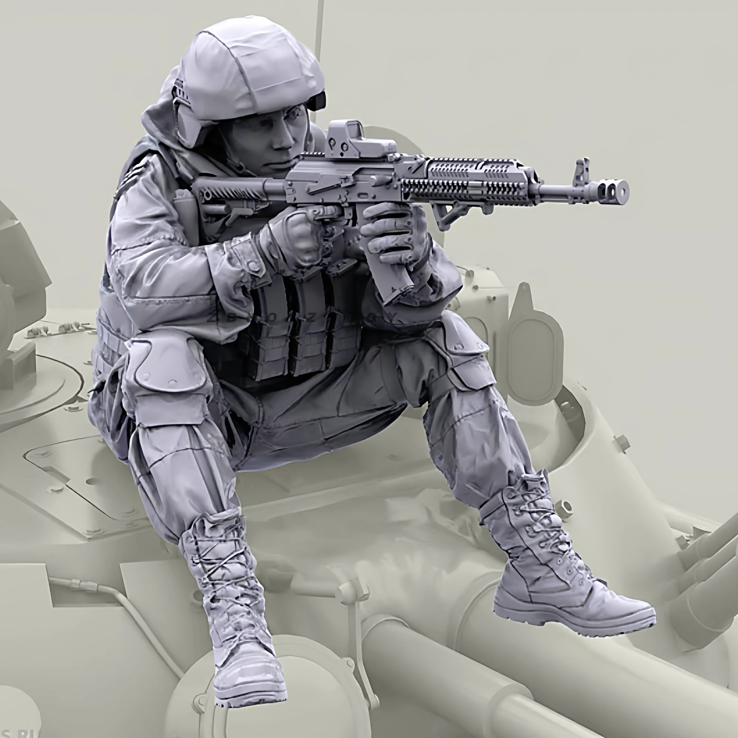 

1//35 наборы моделей солдата из смолы, фигурка бесцветная и самособранная A-2161