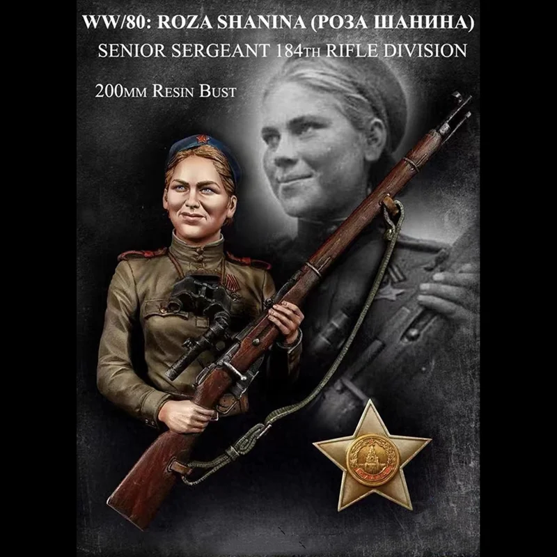 1/12 Scale Doll Resin Model Kit - Soviet Red Army Female Sniper from World War II - Unassembled and Unpainted - 513X