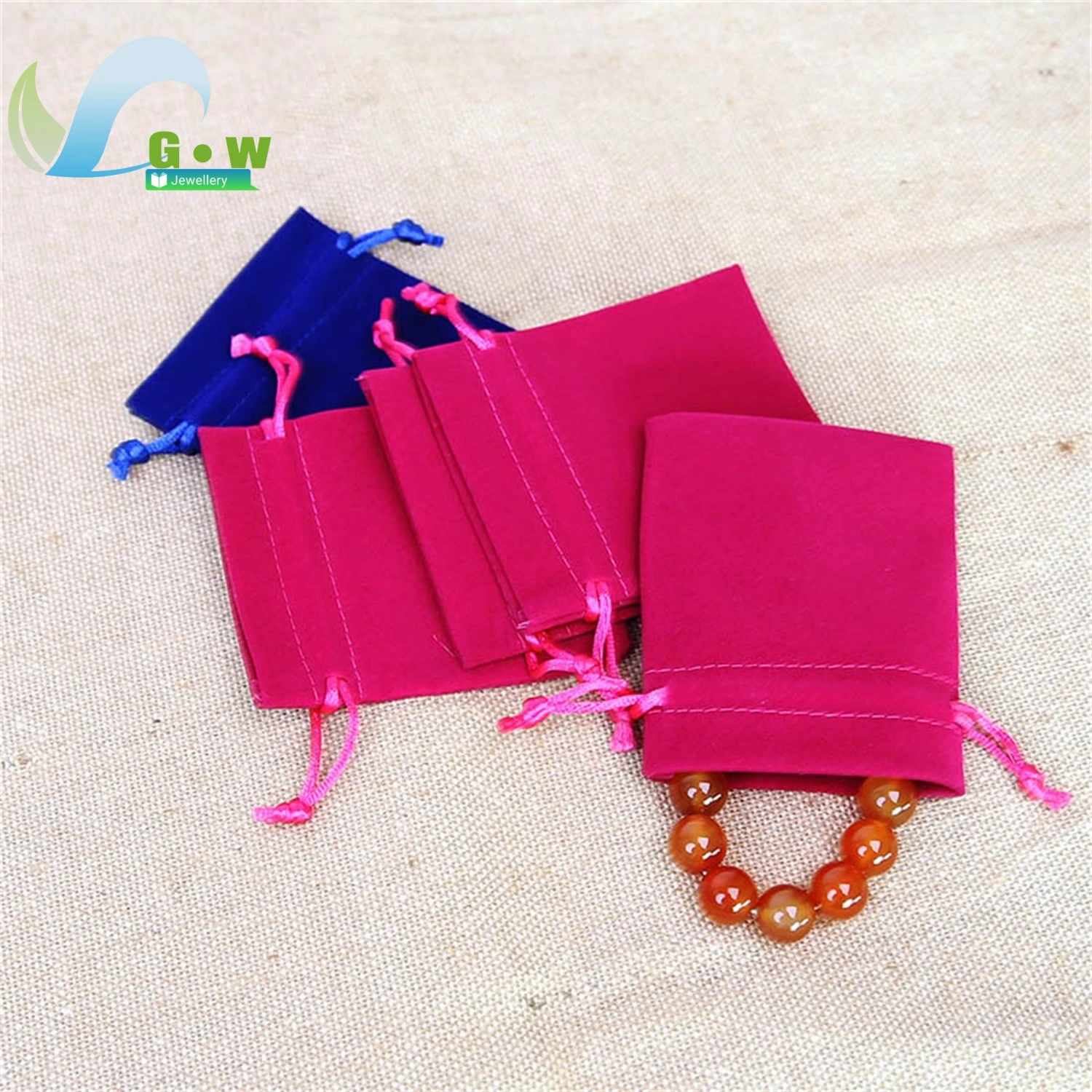 

High-End Velvet Storage Pouch Multi-Use Drawstring Bag for Jewelry Charger Cultural Accessories Travel Gift Packaging Bracelets