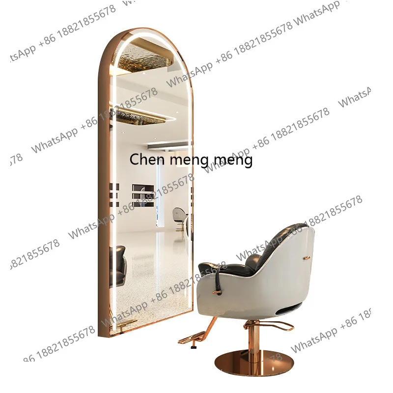 

Single and double-sided floor-to-ceiling mirror table for hairdressers, mirror for hairdressers, mirror shops, and hair salons.