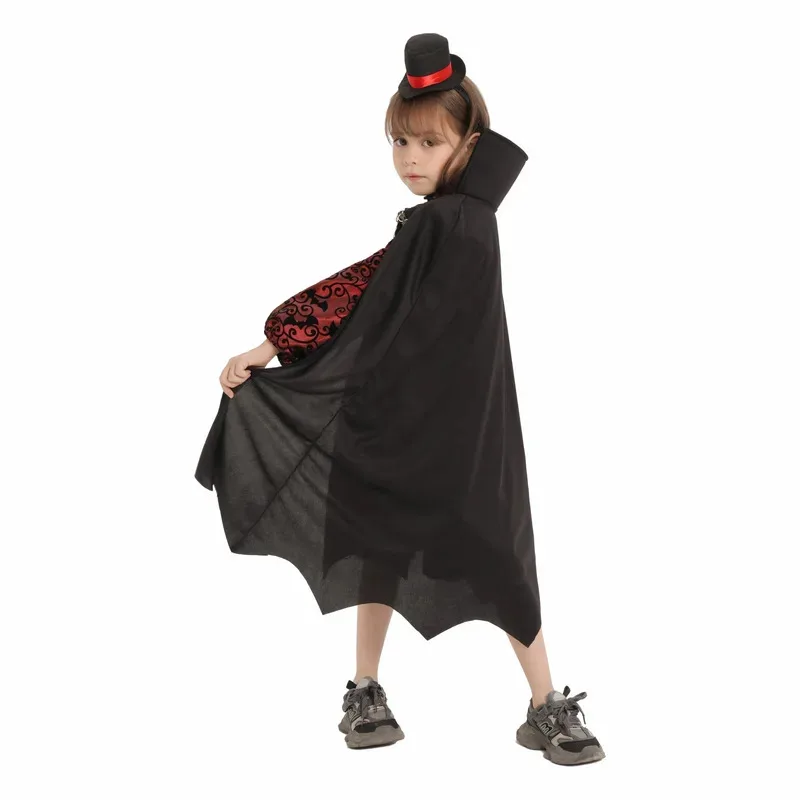 

Children Horror Vampire Noble Costumes Girl Boys Halloween Cosplay Party Dress Up Costume Kids Holiday Performance Clothes Set