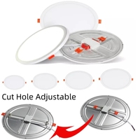 6W 8W 15W 20W LED Panel Light Recessed Ceiling LED Downlight Ultra Thin Cut Hole Adjustable Panel Indoor Lamp AC110V 220V