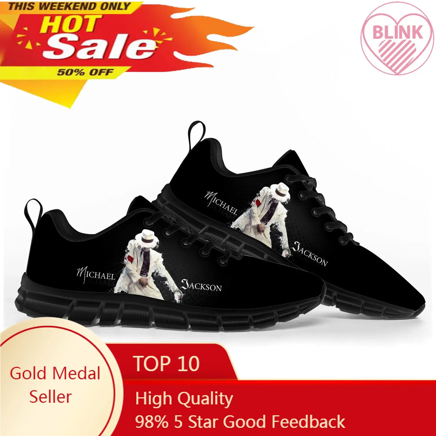 Michael Jackson Pop Singer Dancer Sports Shoes Mens Womens Teenager Kids Children Sneakers Custom High Quality Couple Shoes