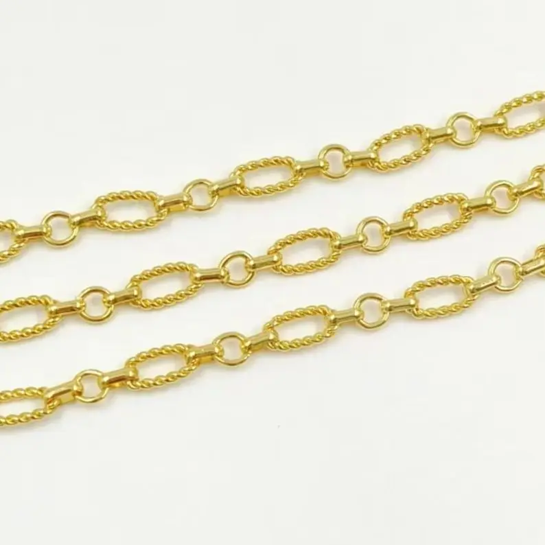 WT-BC243 High Quality And Texture Fine Yellow Brass Chain Necklace Can DIY Bracelet Jewelry Crafts Accessory