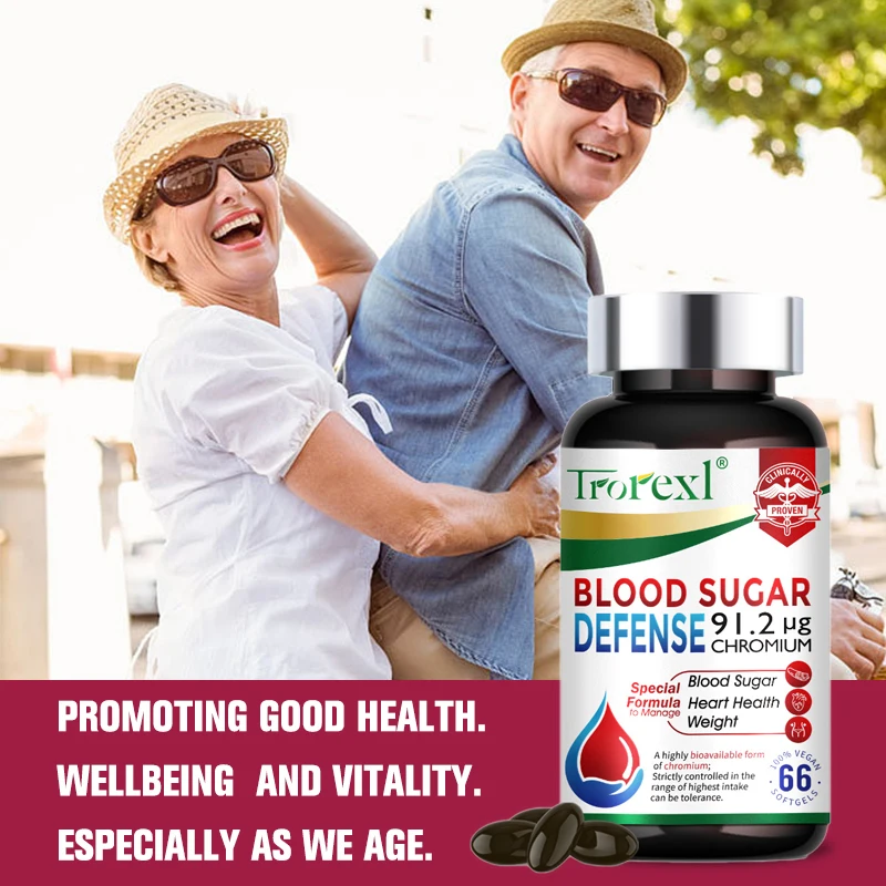 Blood Sugar Supplement Diabetes Capsule for Cardiovascular Heart Health, Glucose Metabolism, Supports Healthy Blood Sugar Levels