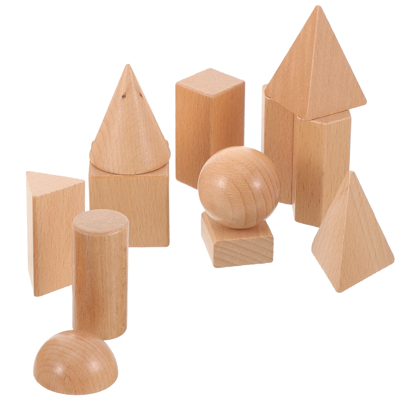 Geometrische Modellbausteine Interessantes Lernspielzeug Schöne Haushaltskinder Holz Passende Holzform Vorschule