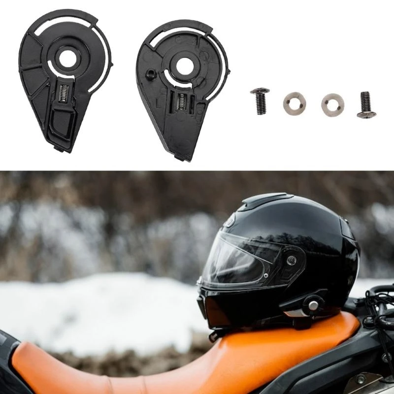 

1 Pair Face Shield Visors Base with Screw Motorcycle Helmets Visors Base Plate for SOMAN 965 PA901 Replacement Accessory X37F