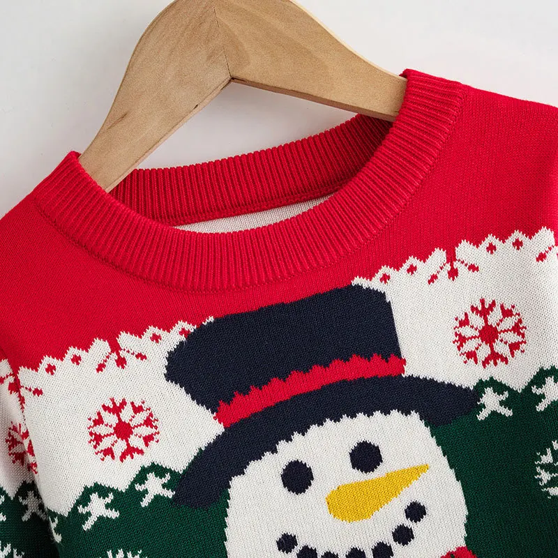 Bild 4: Jungen Und Mädchen Herbst Winter Pullover Für Weihnachten Kinder Kleidung Pullover Schneemann Pullover kinder Gestrickte Warme Tops Outfits