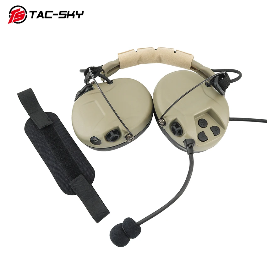 TS TAC-SKY DSP H302 Modular Headset - Noise Reduction, Sound Pickup, and Hearing Protection for Outdoor Hunting