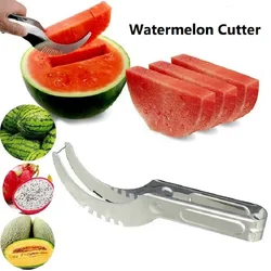 Coltello per affettare artefatto di anguria coltello in acciaio inossidabile strumenti per frutta e verdura Clip per anguria accessori da cucina