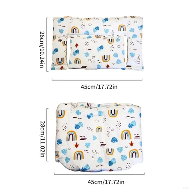 وسادة مقعد عالية من القطن قابلة للتنفس H55B، وسادة مقعد لتناول الطعام، لتجربة مريحة أثناء تناول الطعام، محمولة