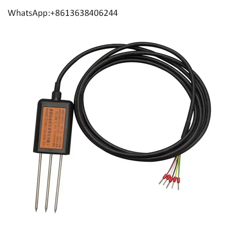 RS485 MODBUS-RTU 0-2V Soil Moisture Temperature Conductive Transmitter Soil EC Sensor for Plant Greenhouse