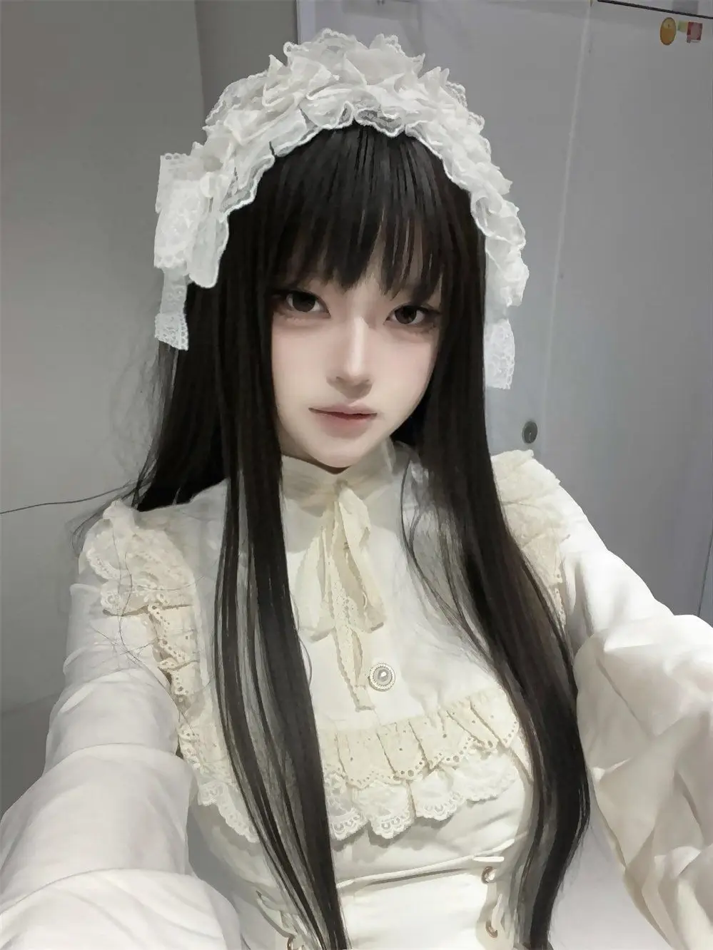 Fujia Qianjin Style Refined Handmade Lace Stitching Strap Design Sense Dress Autumn New Super Fairy